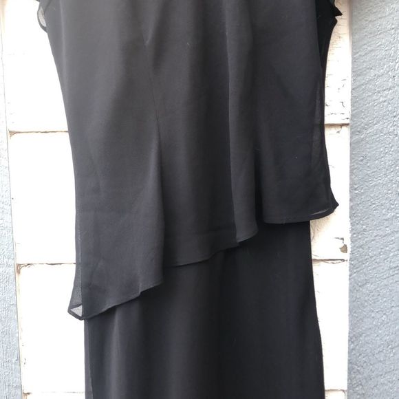 Vintage Sears Traditions Black Dress with Beading Details Size Medium - Picture 6 of 9